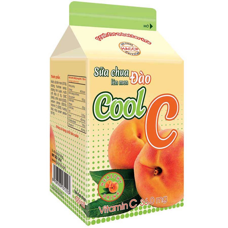 Nước ép lên men đào Đà Lạt Milk 450ml CHỈ SHIP HOẢ TỐC