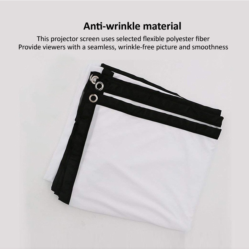 Màn Chiếu Vải Treo Tường KAW 100 Inch, Độ Tương Phản Cao - Tặng Móc Dán Tường