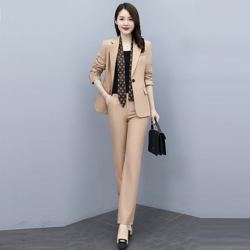 HÀNG NHẬP - SET VEST NỮ ÁO VEST VÀ QUẦN DÀI KÈM KHĂN