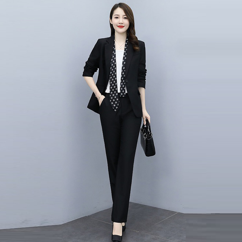 HÀNG NHẬP - SET VEST NỮ ÁO VEST VÀ QUẦN DÀI KÈM KHĂN