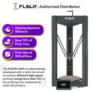 Máy in 3d flsun v400 tốc độ in 400mm/s khổ in φ300*410mm