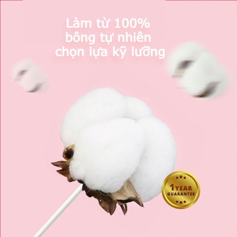 Hộp 200 Tăm Bông 2 Đầu Đa Năng Vệ Sinh Tai Mũi Kháng Khuẩn Mềm Mịn, Tăm Bông Ngoáy Tai Y Tế Siêu Sạch