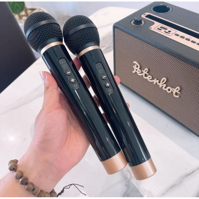 Loa Bluetooth Karaoke Peterhot A106W/108W Âm Thanh Siêu Đỉnh - Bản Cao Cấp Nhất - Tặng Mic Không Dây Hát Karaoke