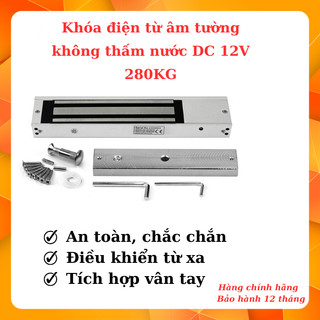 Khóa điện từ âm tường không thấm nước dc 12v 280kg