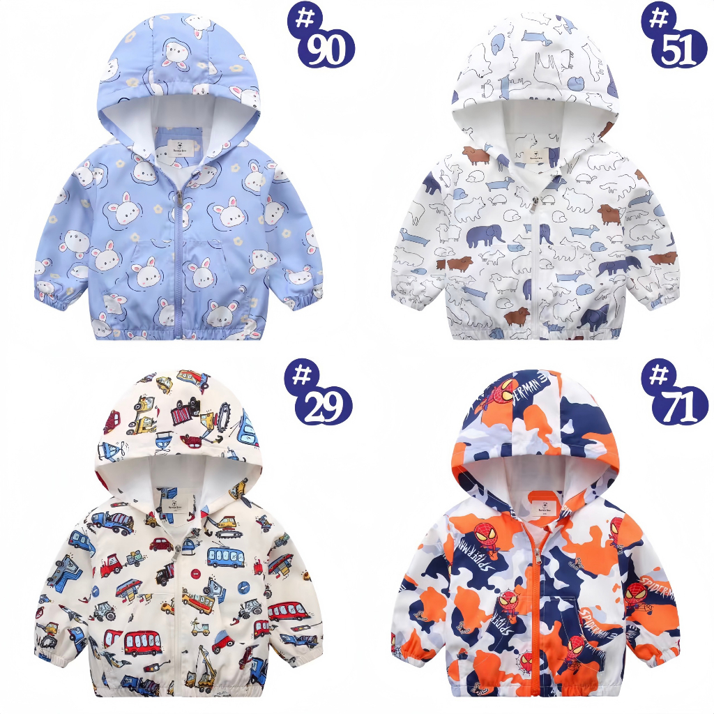Áo khoác gió Bear bé trai - bé gái size 12-26kg