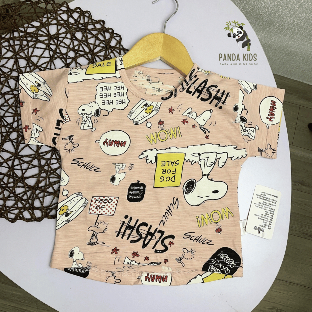 Áo thun cộc tay, vải cotton thông hơi mát mẻ cho bé 9-19kg.