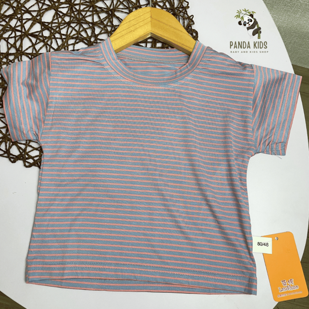 Áo thun cộc tay, vải cotton thông hơi mát mẻ cho bé 9-19kg.