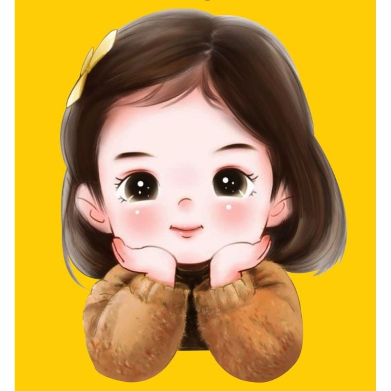 Hình ủi ép nhiệt, in áo. Mẫu Búp bê CHIBI 8 in áo trẻ em