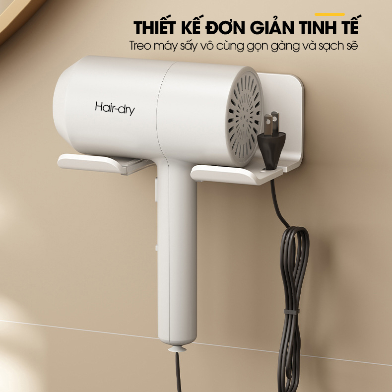 Giá treo máy sấy tóc dán tường LH-7701 nhôm anod không rỉ