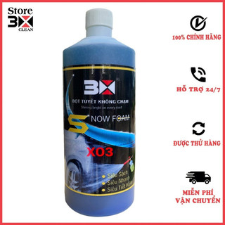 Nước rửa xe bọt tuyết không chạm đậm đặc 3x x03 1000ml pha tỉ lệ 1:100 với nước