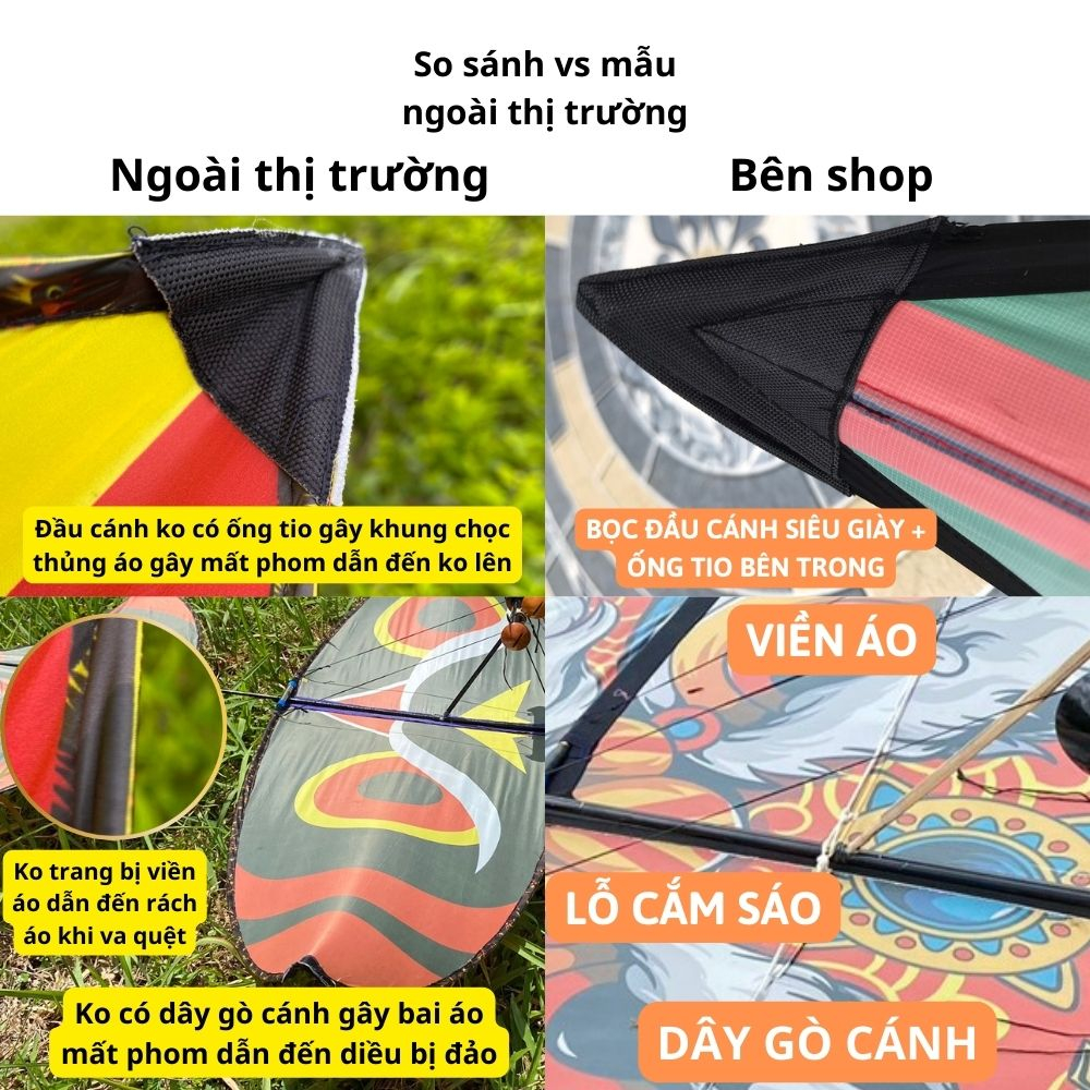 Diều sáo mini 3m giá rẻ diều sáo lắp ghép giá rẻ 1m 1m5 2m 2m5 3m siêu kĩ siêu nét siêu vip - Diều sáo lắp ghép 17