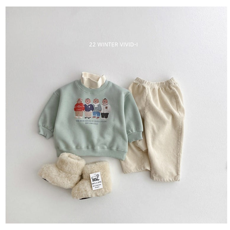 Áo hoodie dài tay lót nỉ Hàn Quốc hãng Vivid-I cho bé (winter)