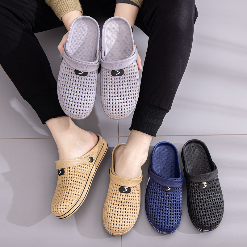 Giày sục nam nhựa quai hậu thể thao siêu nhẹ êm chân lỗ thoáng khí đi biển đi mưa chống nước siêu bền validep03 V349