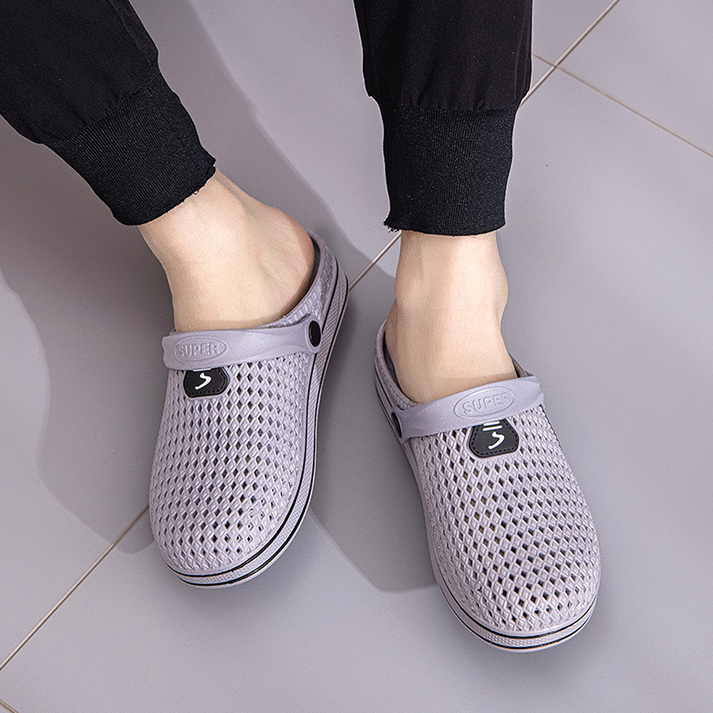 Giày sục nam nhựa quai hậu thể thao siêu nhẹ êm chân lỗ thoáng khí đi biển đi mưa chống nước siêu bền validep03 V349