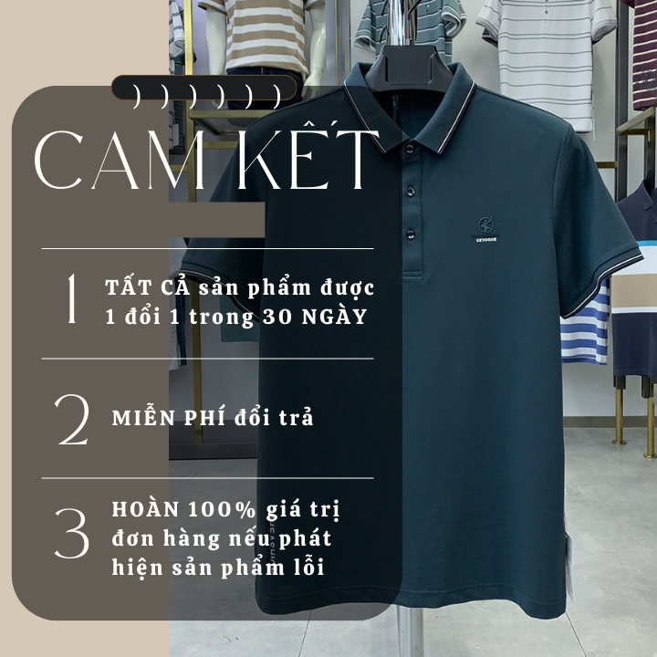 Áo Polo Nam, áo thun nam thêu hươu Novanym, chất cotton cá sấu cổ bẻ lên form chuẩn