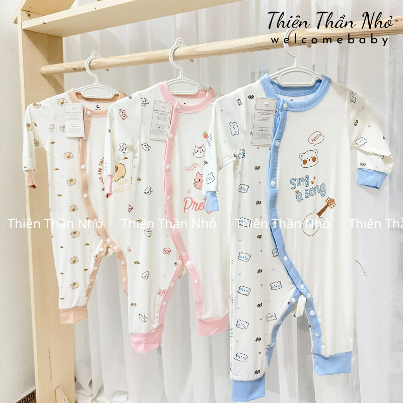 Body Sơ Sinh Dài Tay Moon Chất Petit Siêu Mềm Mại Cho Bé Trai, Bé Gái Từ Sơ Sinh