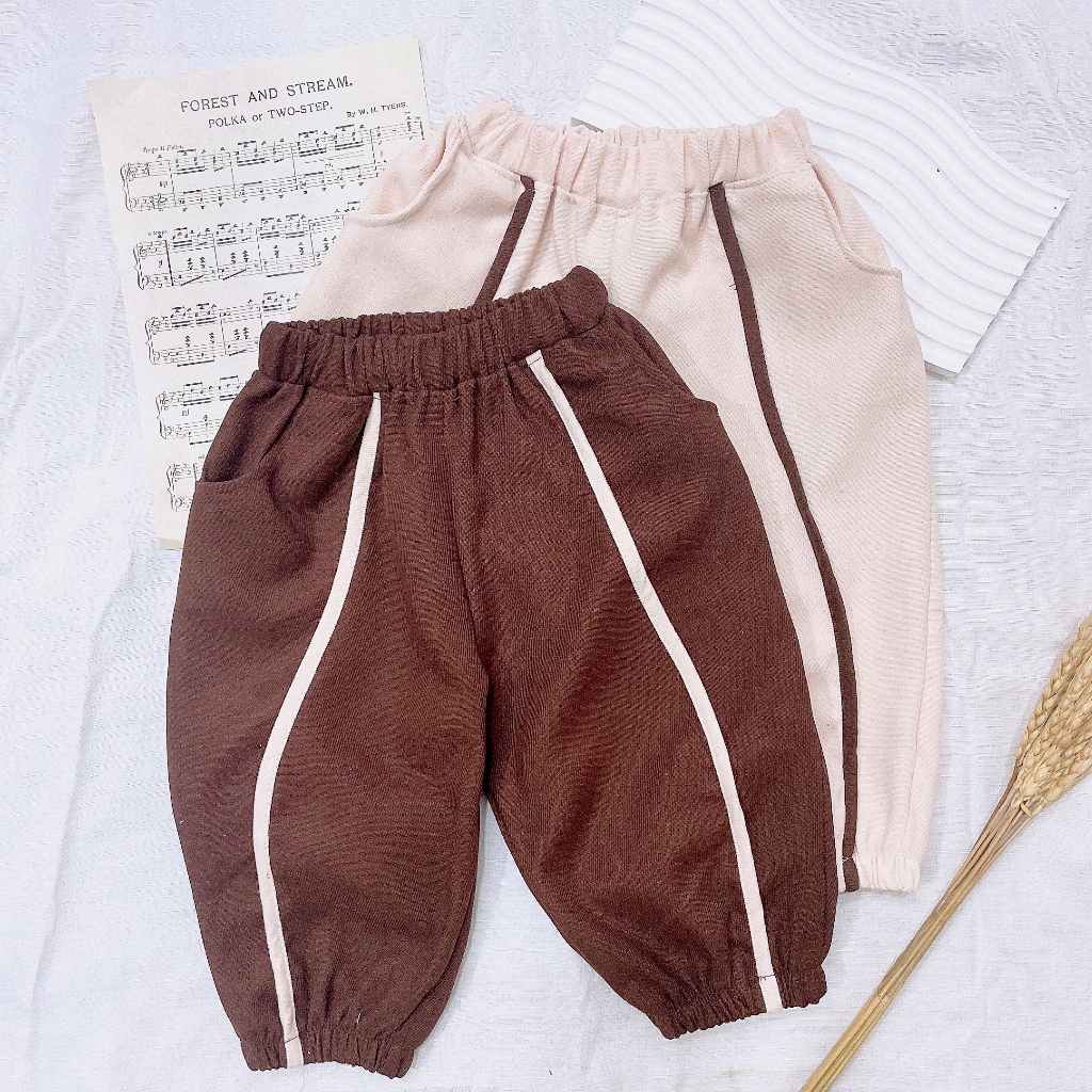 Quần Dài Cho Bé Chất Nhung Thêu Chú Chó Snopy Cao Cấp Phong Cách Cho BÉ Trai Và BÉ Gái - BE KOREA