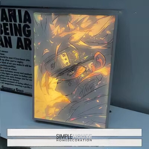 Đèn Tranh Led 3D Để Bàn Naruto Simple House -Tranh In Lase Ánh Sáng 3D Siêu Đẹp, Trang Trí decor Bàn Làm Việc, DQ