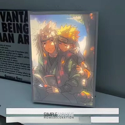 Đèn Tranh Led 3D Để Bàn Naruto Simple House -Tranh In Lase Ánh Sáng 3D Siêu Đẹp, Trang Trí decor Bàn Làm Việc, DQ