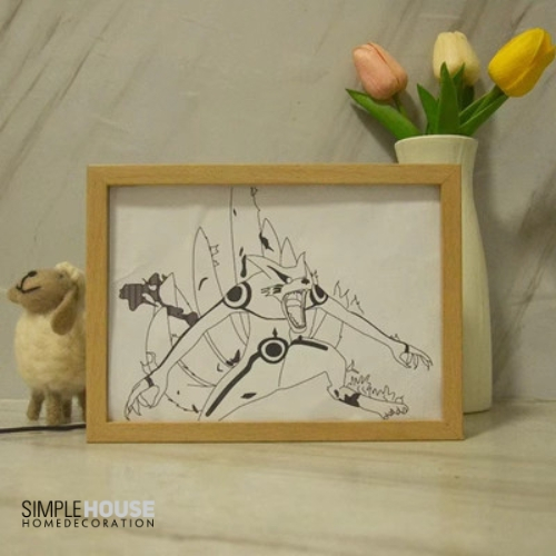 Đèn Tranh Led 3D Để Bàn Naruto Simple House -Tranh In Lase Ánh Sáng 3D Siêu Đẹp, Trang Trí decor Bàn Làm Việc, DQ