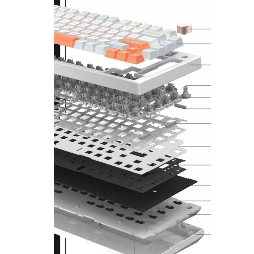 BÀN PHÍM CƠ KHÔNG DÂY VGN N75 PRO - 3 MODE - HOTSWAP - LED RGB - APP KEYMAP