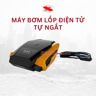 Máy bơm lốp ô tô, xe máy tự ngắt và cài đặt cân hơi (Dùng điện 12V) GXE14