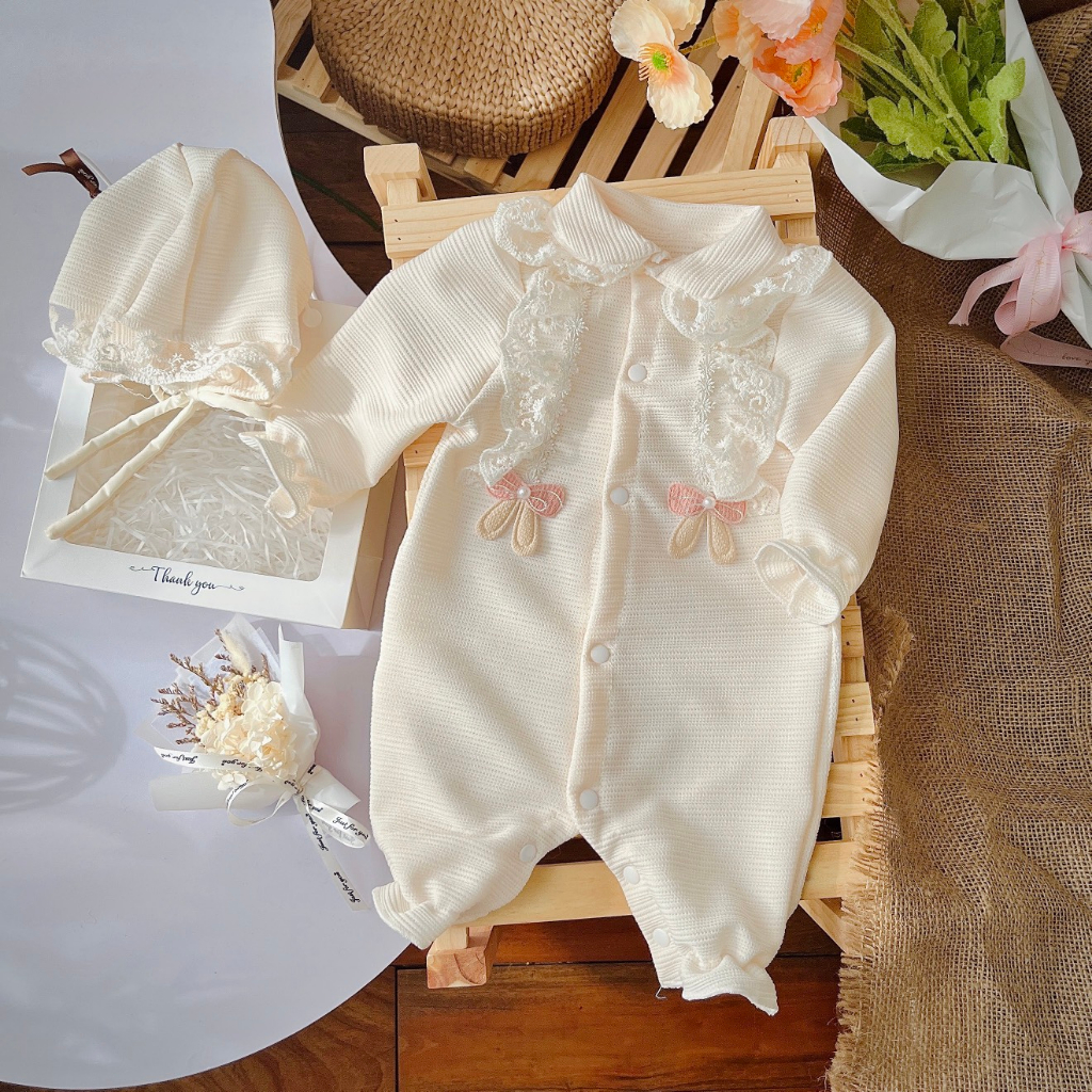 Body thu đông dài thân cho bé 🍓[𝐓𝐀̣̆𝐍𝐆 𝐊𝐄̀𝐌 Mũ 🍓 Su Shop- body thiết kế đầy tháng,sinh nhật, thôi nôi cho bé