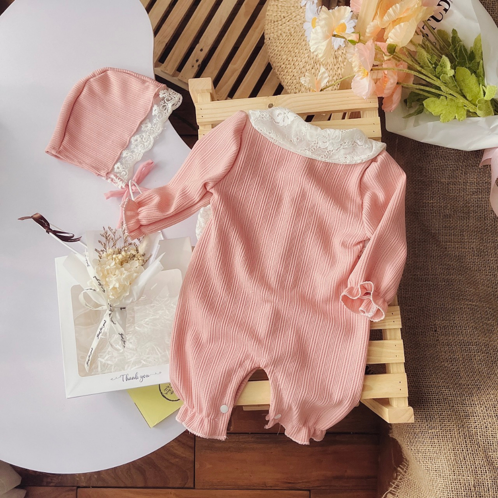 Body dài thu đông bé gái dễ thương 🍓[𝐓𝐀̣̆𝐍𝐆 𝐊𝐄̀𝐌 Mũ 🍓 Su Shop- body thiết kế đầy tháng, sinh nhật thôi nôi cho bé