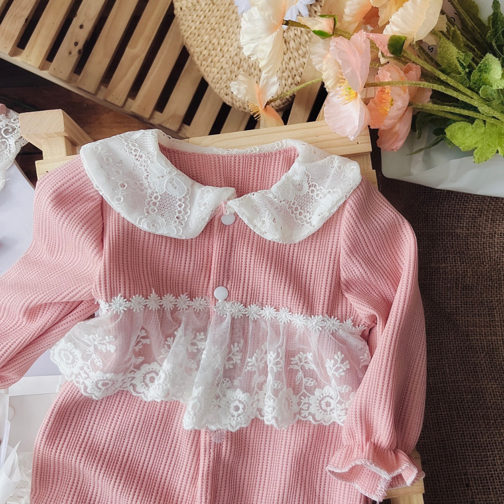 Body dài thu đông bé gái dễ thương 🍓[𝐓𝐀̣̆𝐍𝐆 𝐊𝐄̀𝐌 Mũ 🍓 Su Shop- body thiết kế đầy tháng, sinh nhật thôi nôi cho bé