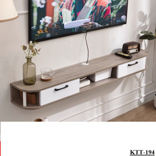 Kệ tivi treo tường KTT-194(lắp sẵn) cho phòng khách, phòng ngủ, kệ decor .Gỗ MDF lõi xanh chống ẩm nhập khẩu Thái Lan