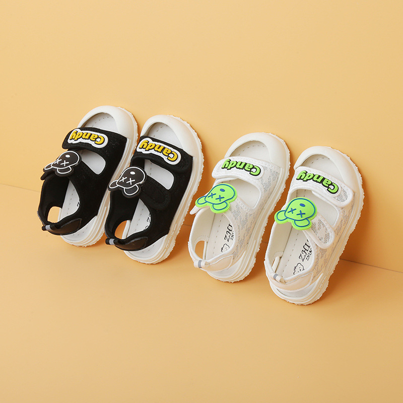 Dép sandal Gấu candy cho bé trai bé gái chống trơn trượt mũi cao đế mềm sz22-26 Giày của bé 365