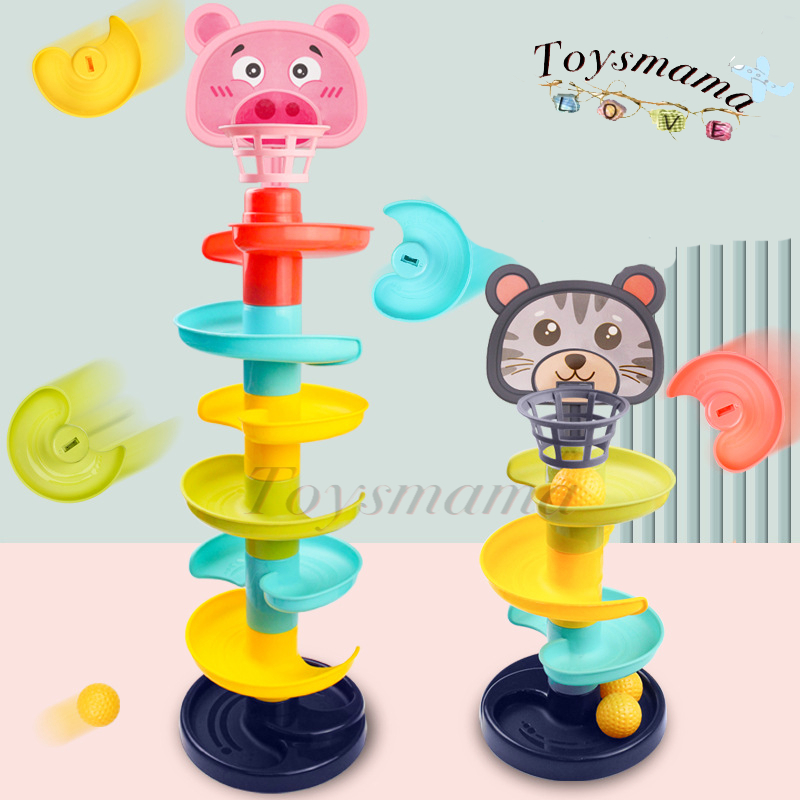 🏀THẢ BÓNG XOAY TRÒN, CẦU TRƯỢT CHO BÉ, THÁP BÓNG LĂN VÀ ĐỒ CHƠI BÓNG RỔ, TRÒ CHƠI VẬN ĐỘNG CHO BÉ YÊU🏀