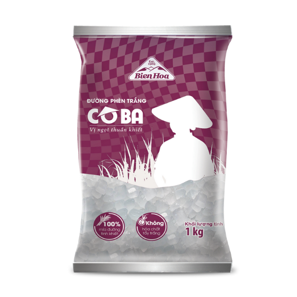 Đường Phèn Trắng Cô Ba 1kg (Gói 1kg)