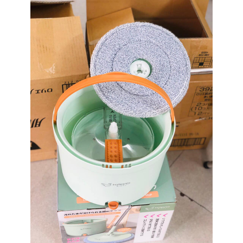 Cây lau nhà tách nước bẩn thông minh Kaiyo của Nhật, siêu nhỏ gọn