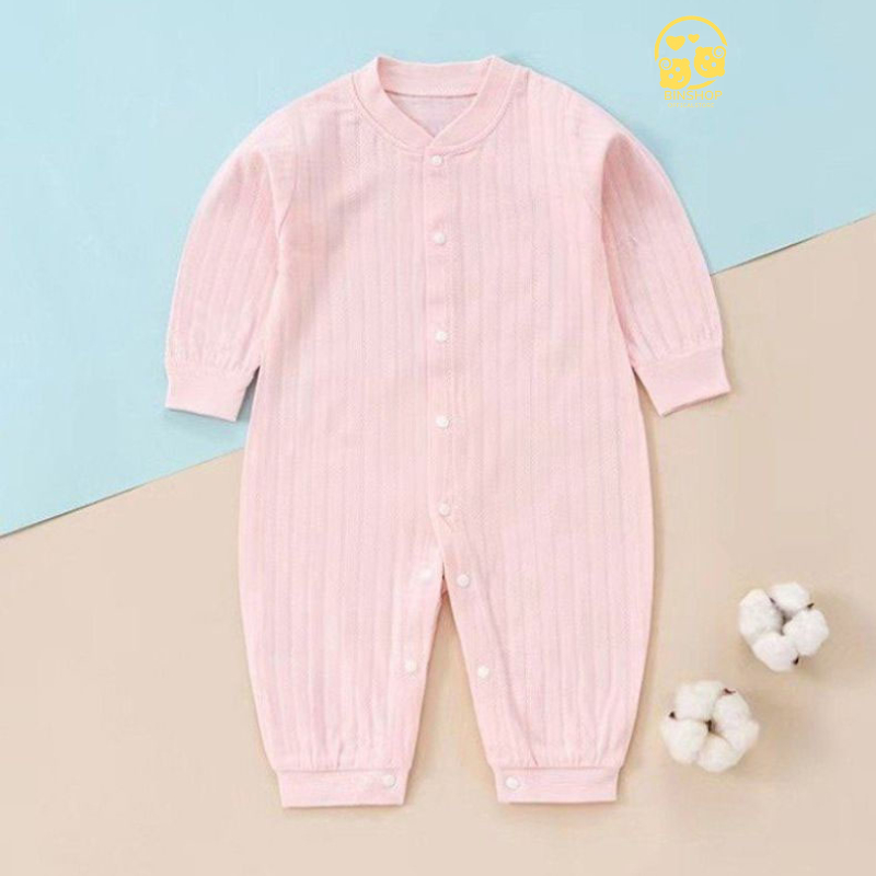 Bodysuit cho bé dài tay chất Cotton Cao Cấp, Bộ body cho bé trai bé gái, Áo liền thân mẫu Quần áo trẻ em 0-12M