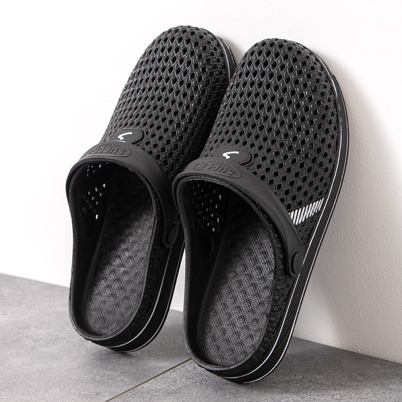 Giày sục nam nhựa quai hậu thể thao siêu nhẹ êm chân lỗ thoáng khí đi biển đi mưa chống nước siêu bền thegioigiay V349 | BigBuy360 - bigbuy360.vn
