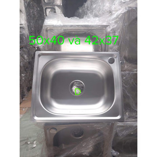 Chậu chén 1 hộc inox 304 tặng kèm bộ xả
