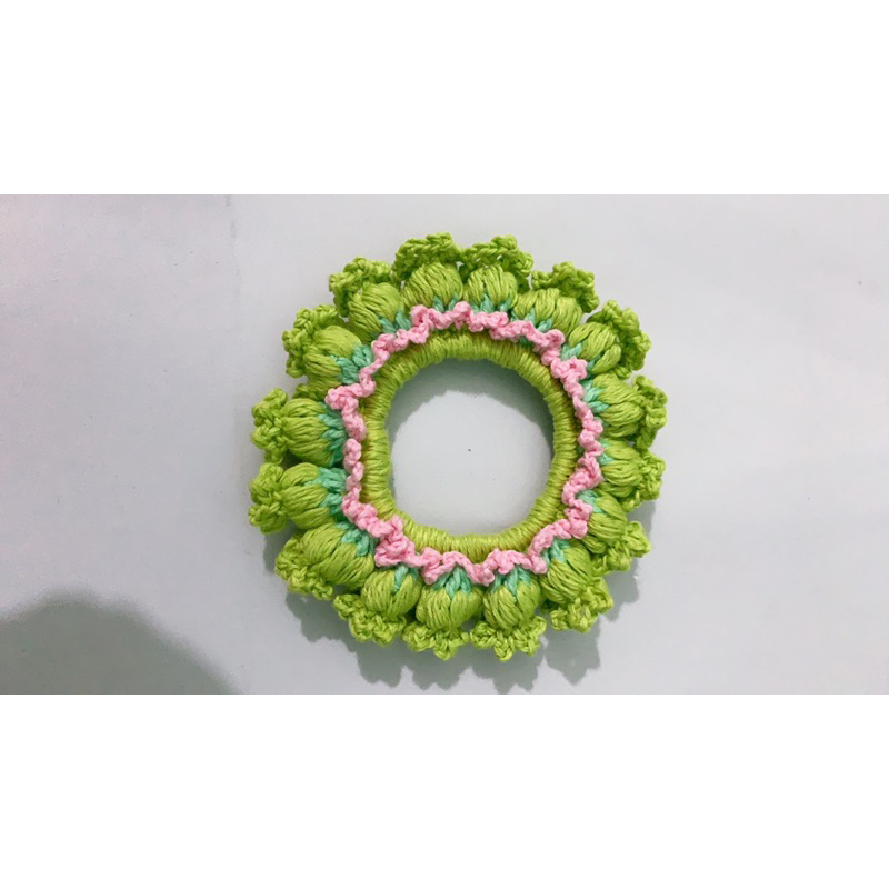 Scrunchies handmade, dây buộc tóc hoa tulip