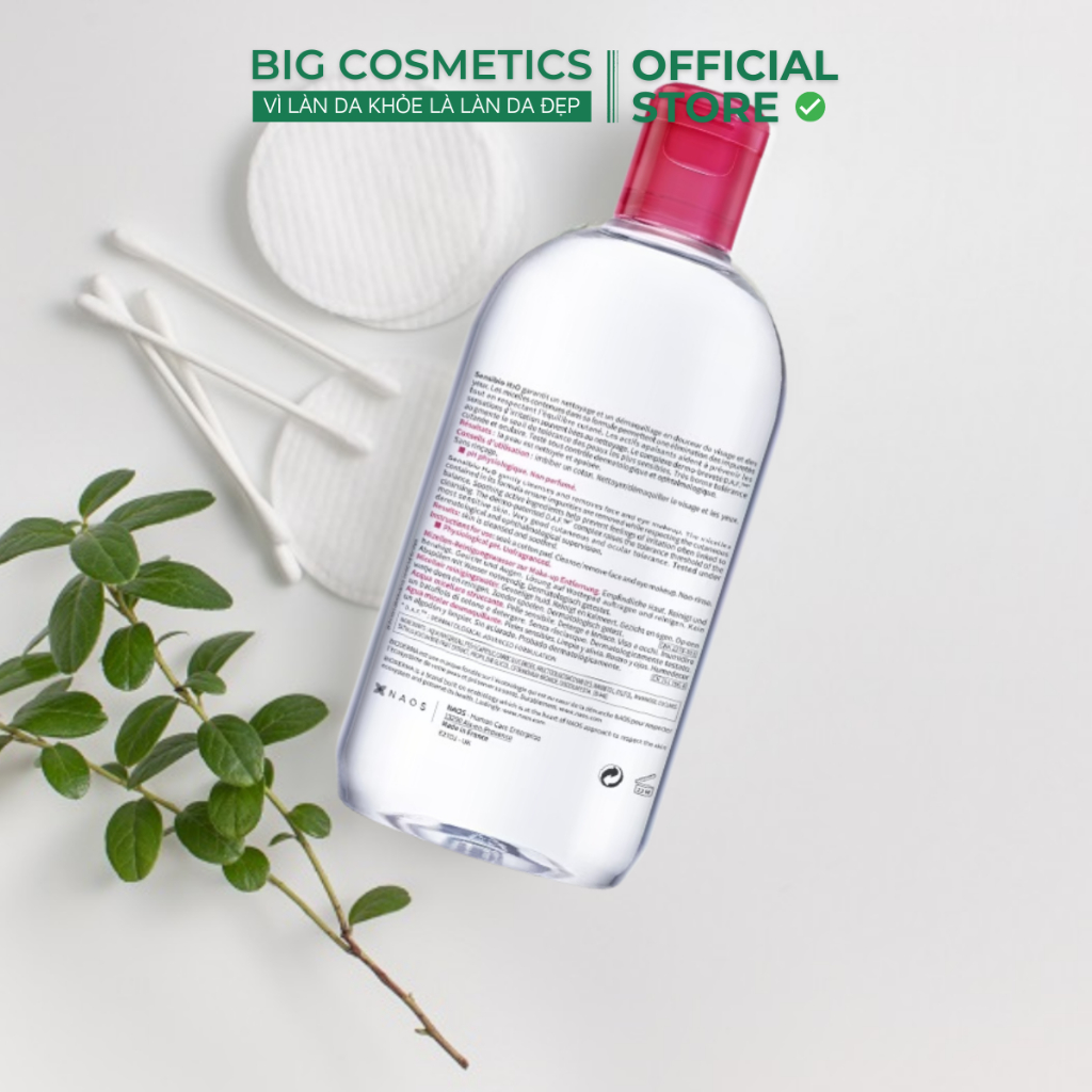 Nước Tẩy Trang BIO Xanh (Da Dầu), Hồng (Da Khô & Da Nhạy Cảm) 500ml - Big Cosmetics