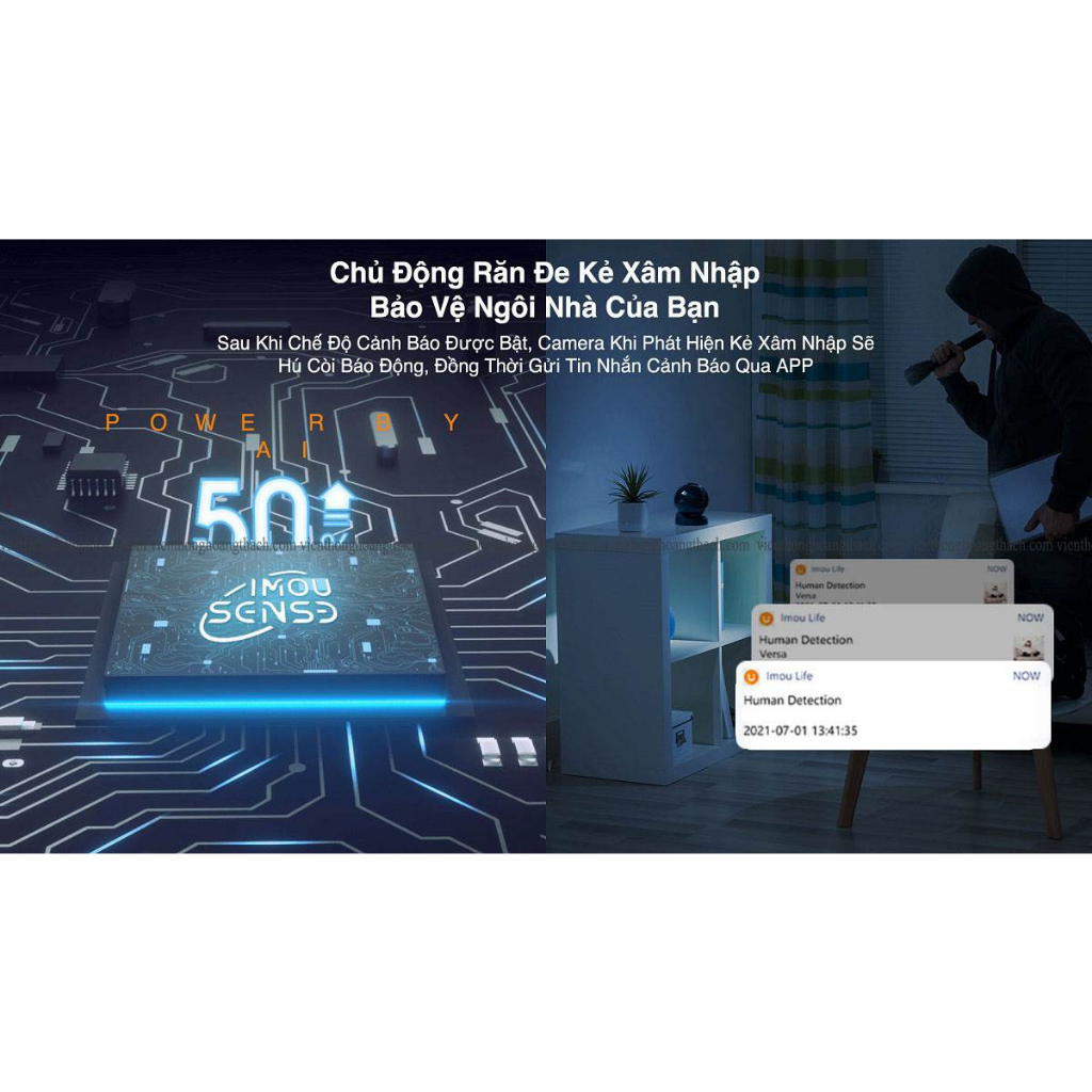 Camrea Imou GK2DP ip Wifi Dùng trong nhà, Quay 360 độ Siêu Nét Ngày Đêm, Có Cảnh Báo và Đàm Thoại