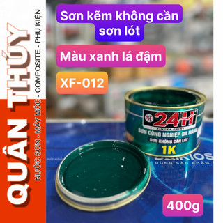 [SƠN KHÔNG CẦN LÓT] Sơn kẽm, sơn sắt mạ kẽm XINGFA 24h màu xanh lá đậm XF-012 (400g) - nhanh khô, không ngả màu.