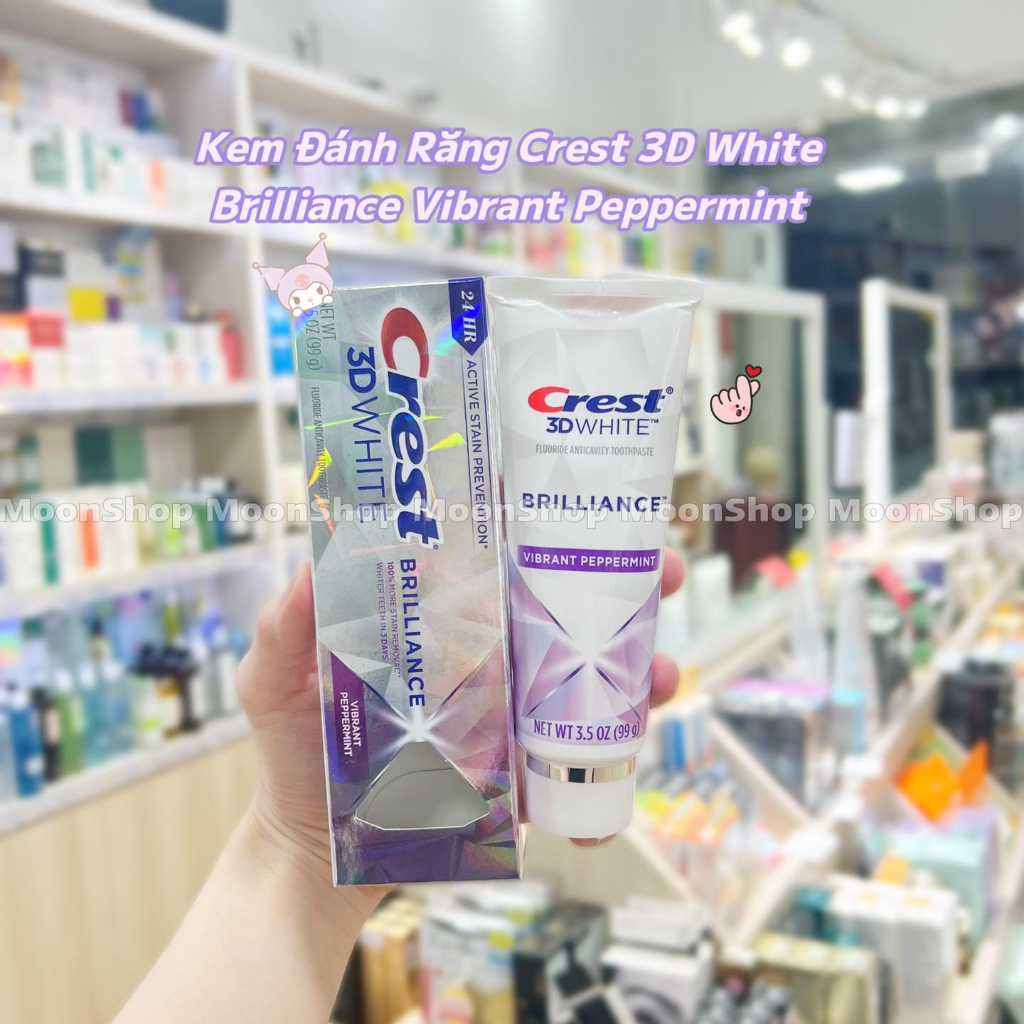 KEM ĐÁNH RĂNG CREST 3D WHITE BRILLIANCE VIBRANT PEPPERMINT
