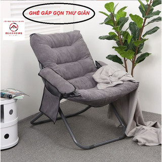 Ghế thư giãn gấp gọn,ghế lười thư giãn làm việc đọc sách,ghế gấp gọn du lịch,gấp lại nhỏ gọn tiện lợi có gác chân