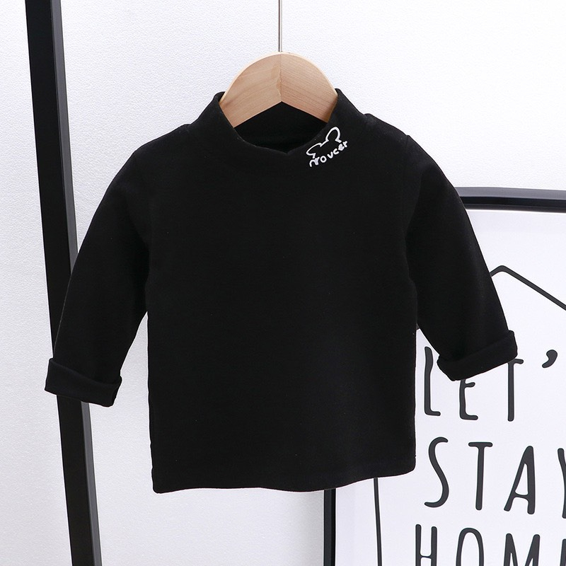 Áo cotton giữ nhiệt cổ 3p  cho bé trai bé gái hàng Quảng Châu