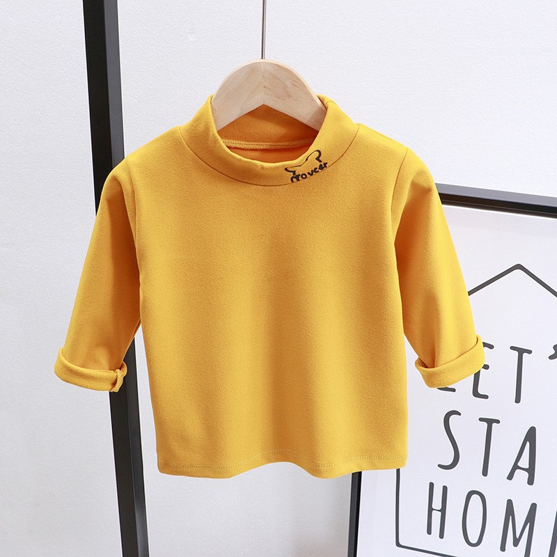 Áo cotton giữ nhiệt cổ 3p  cho bé trai bé gái hàng Quảng Châu