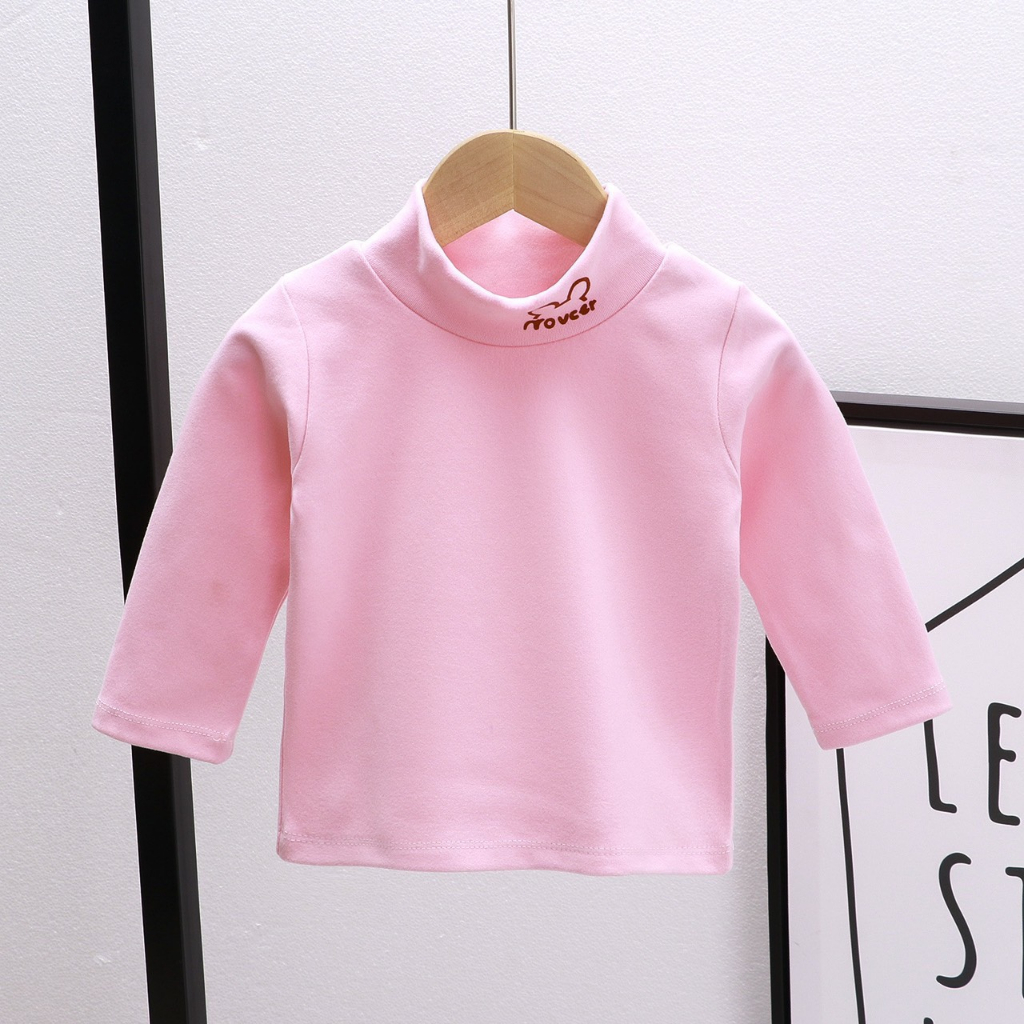 Áo cotton giữ nhiệt cổ 3p  cho bé trai bé gái hàng Quảng Châu