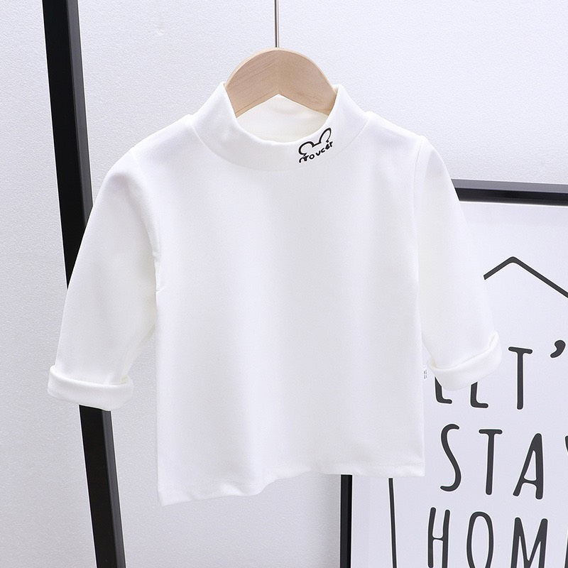 Áo cotton giữ nhiệt cổ 3p  cho bé trai bé gái hàng Quảng Châu
