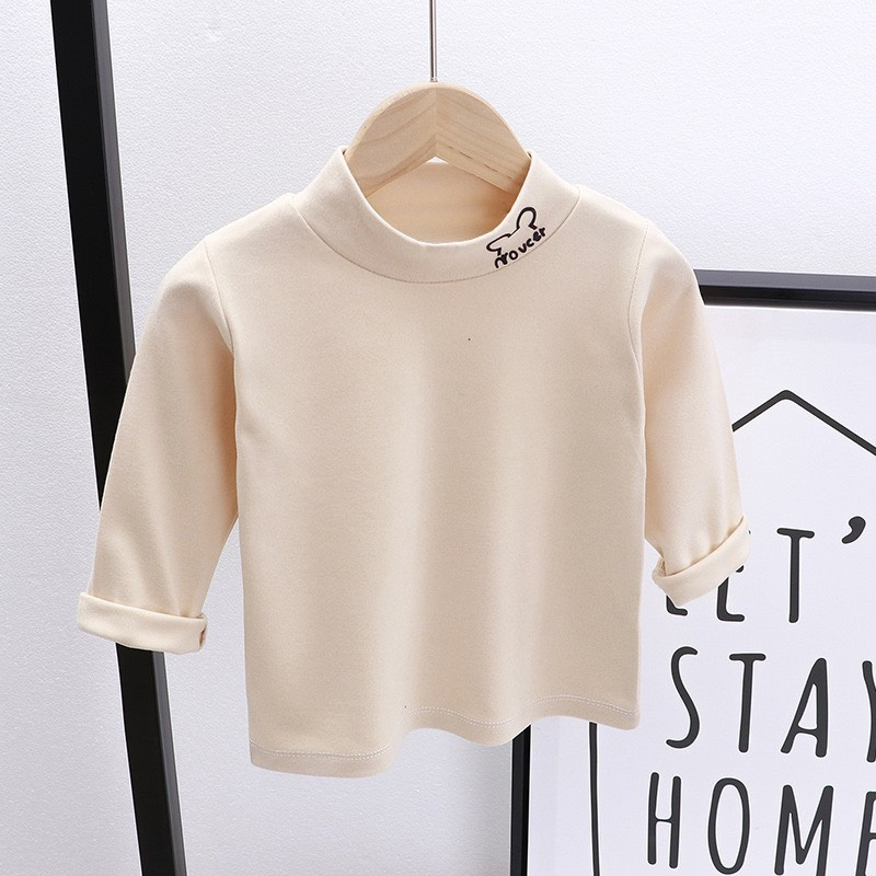 Áo cotton giữ nhiệt cổ 3p  cho bé trai bé gái hàng Quảng Châu