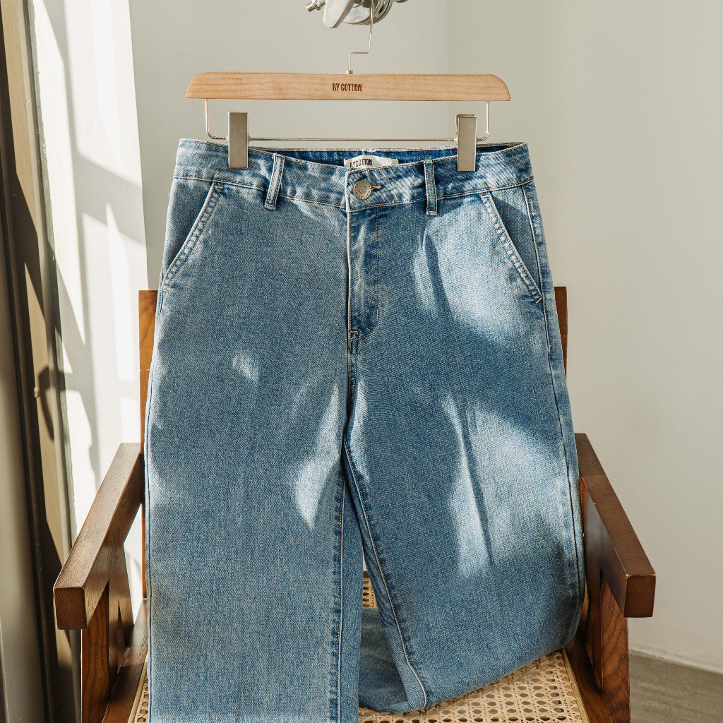  Quần Jeans Dài Nam Cao Cấp Jeans Light Blue Trousers 01 BY COTTON