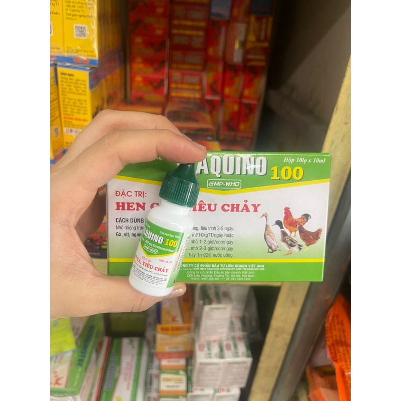 Viaquino 100 hen gà tiêu chảy 10ml